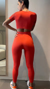 ORANGE SEAMLESS LEGGINGS